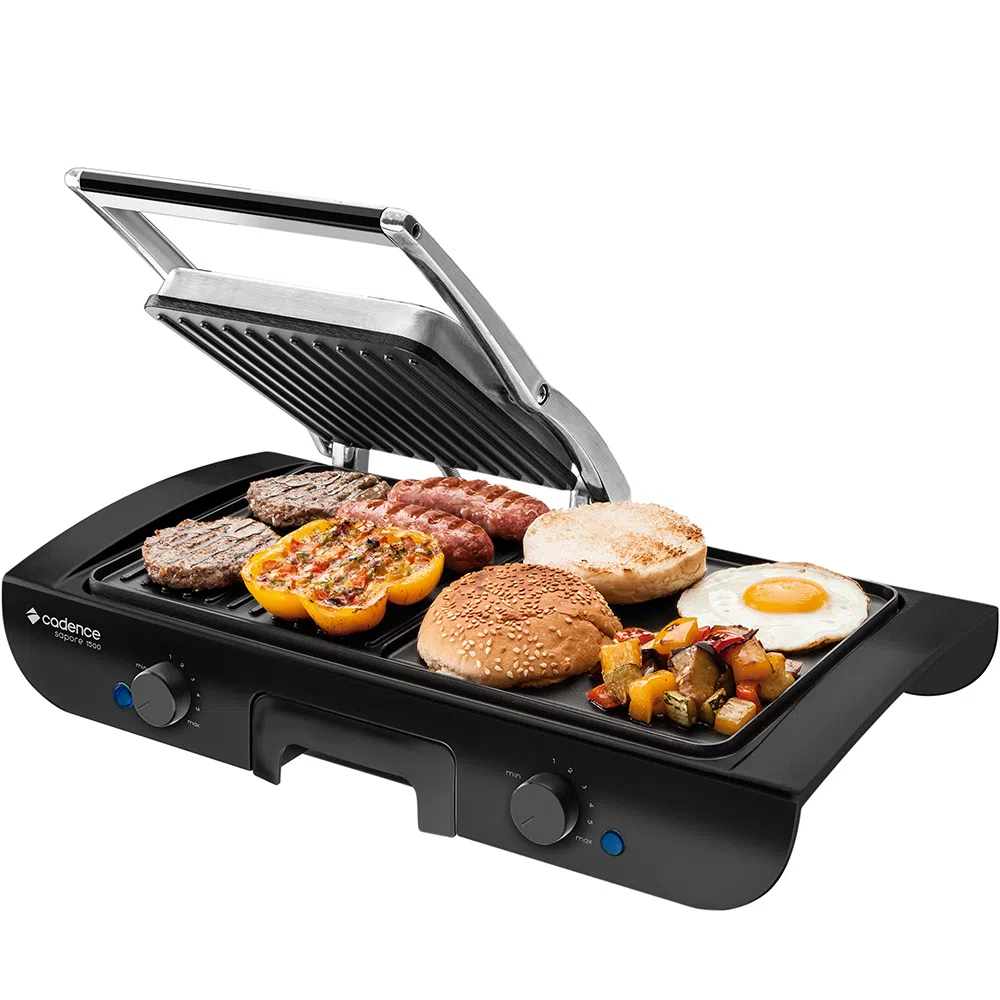 GRILL CADENCE GRL500 220V SAPORE 1500 CHAPA DUPLA